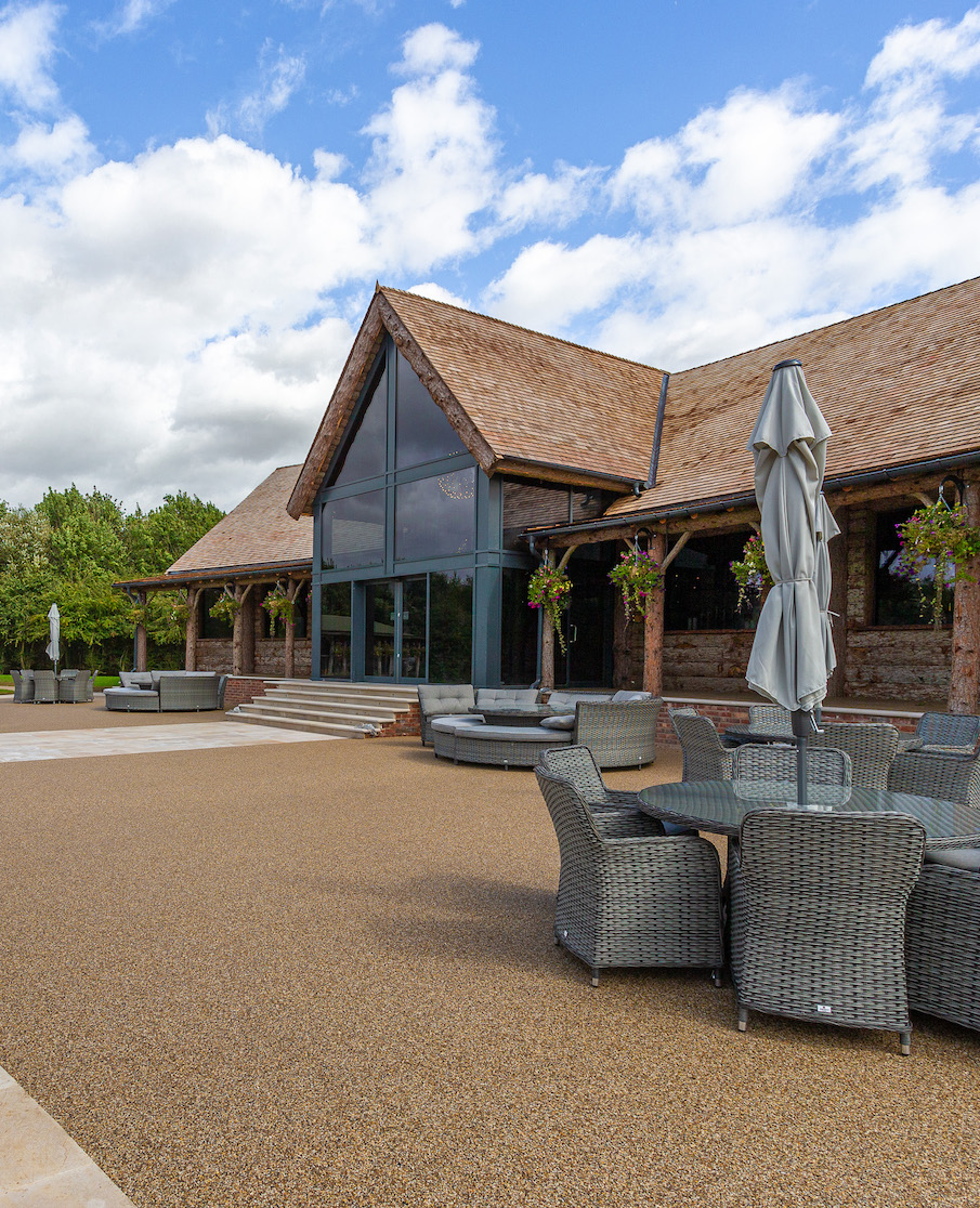 Traditional Resin Bound Surfacing at Oaklands Wedding Venue - Case Study